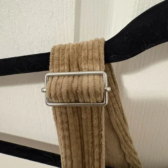 Corduroy Tan Overall Jumpsuit - Picture 3 of 11